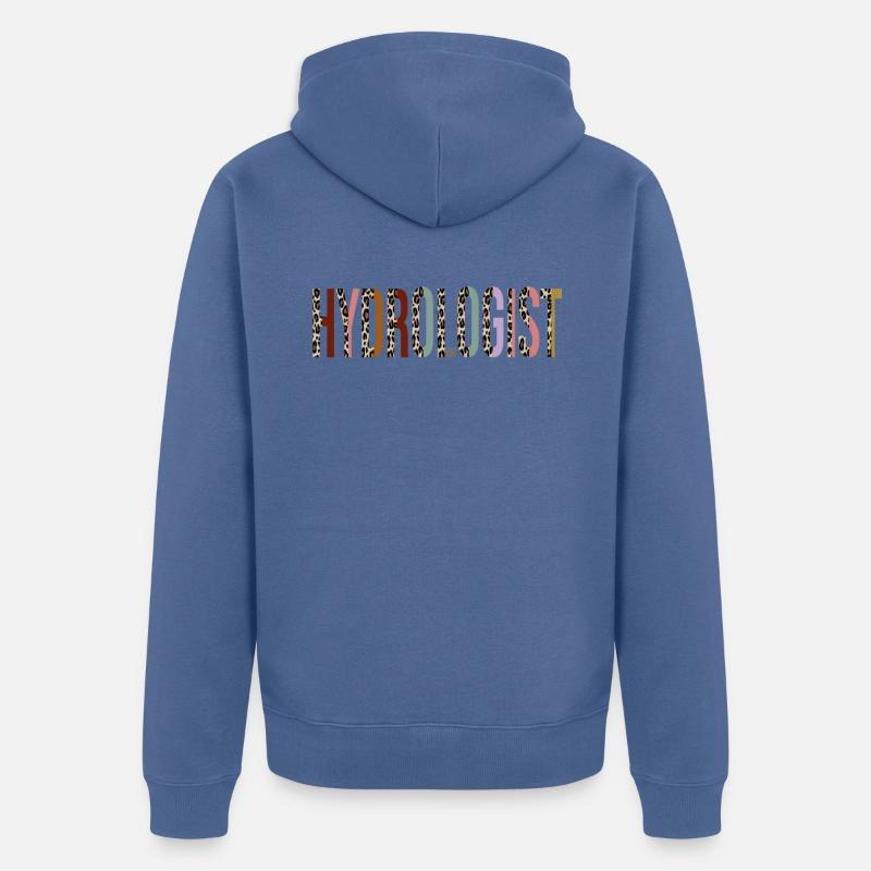 Hydrologue - Veste à capuche bio Premium Unisexe - bleu pigeon