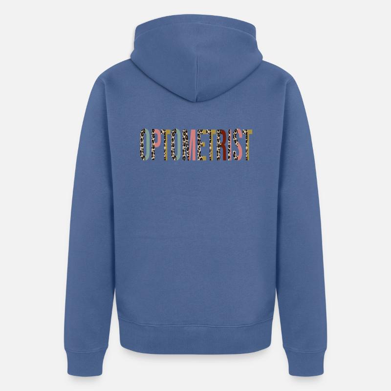 Optométriste - Veste à capuche bio Premium Unisexe - bleu pigeon