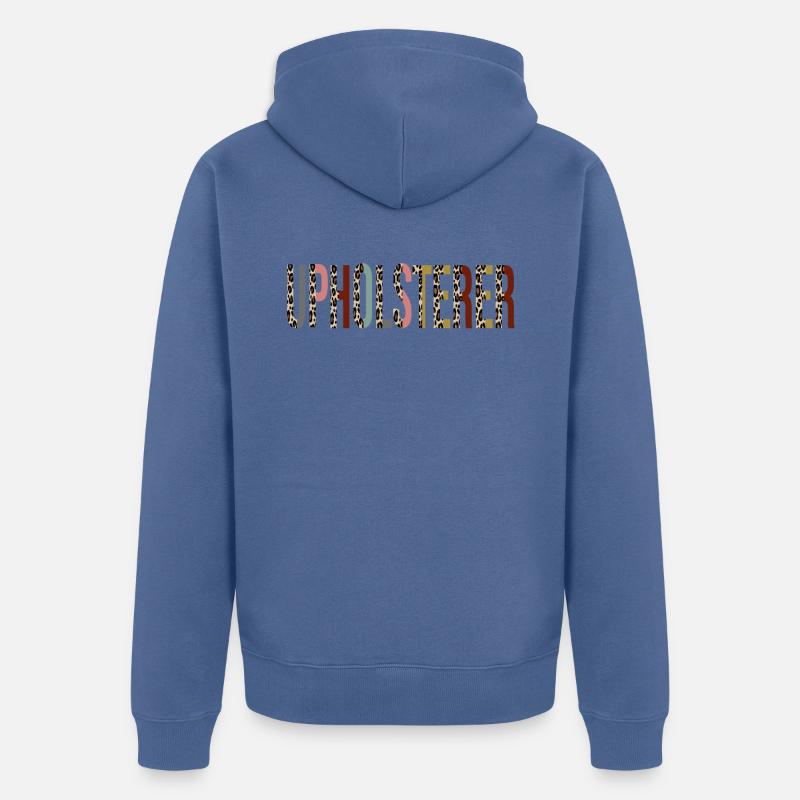 Tapissier - Veste à capuche bio Premium Unisexe - bleu pigeon