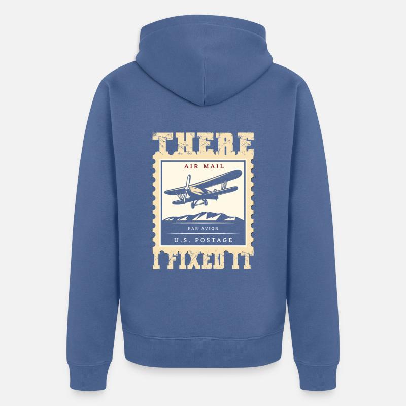 Là, je l’ai réparé - Veste à capuche bio Premium Unisexe - bleu pigeon
