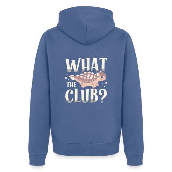 Qu’est-ce que le Club Ankylosaurus Dinosaurs - Veste à capuche bio Premium Unisexe - bleu pigeon - Dos - Nico (187cm)