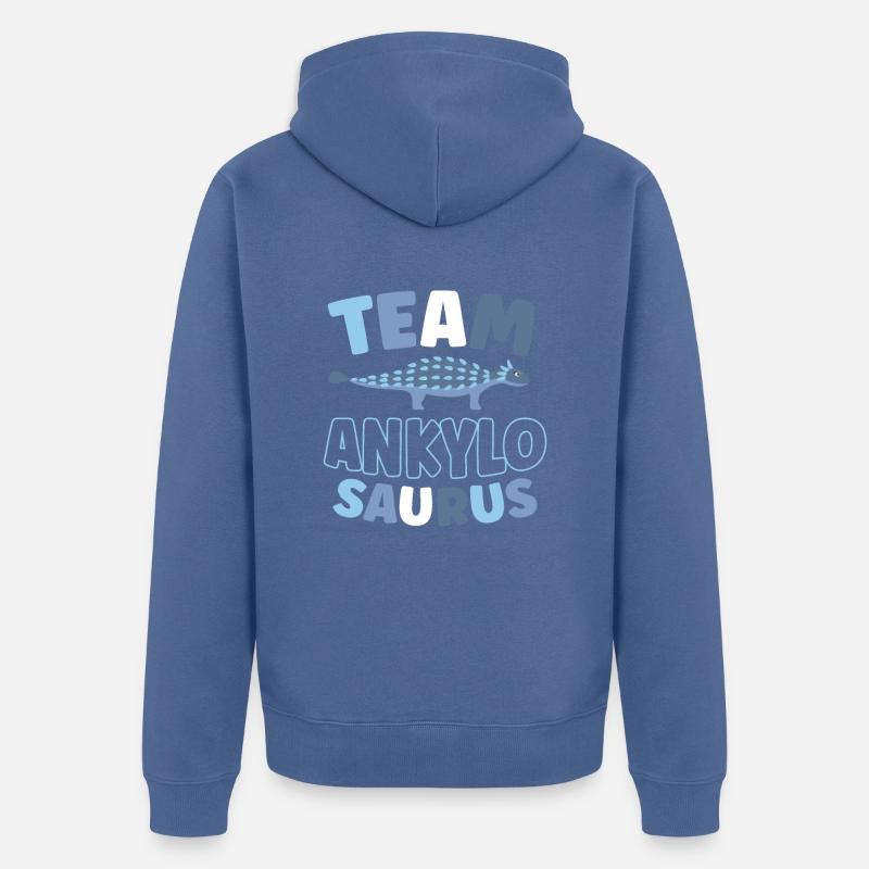 L’équipe Ankylosaurus Dinosaurs Future - Veste à capuche bio Premium Unisexe - bleu pigeon
