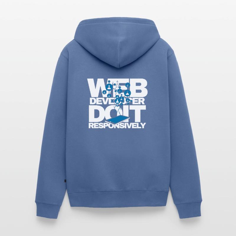 Web Developer Do It Responsively Website Program Unisex Premium Organic Zip Hoodie