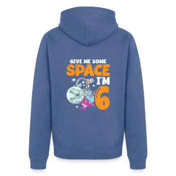 Gib Mir Etwas Platz, Ich Bin 6 Astronauten Alles - Unisex Premium Bio Zip Hoodie - Taubenblau - Hinten - Nico (187cm)