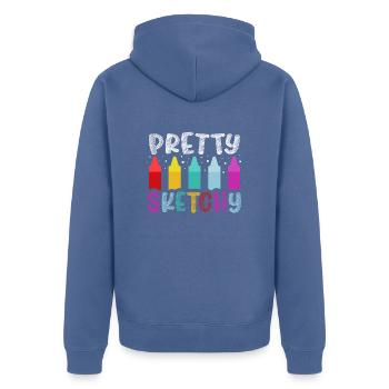 Holen Sie Sich Ihren Crayon Color Artist Coloring - Unisex Premium Bio Zip Hoodie - Taubenblau - Hinten - Nico (187cm)