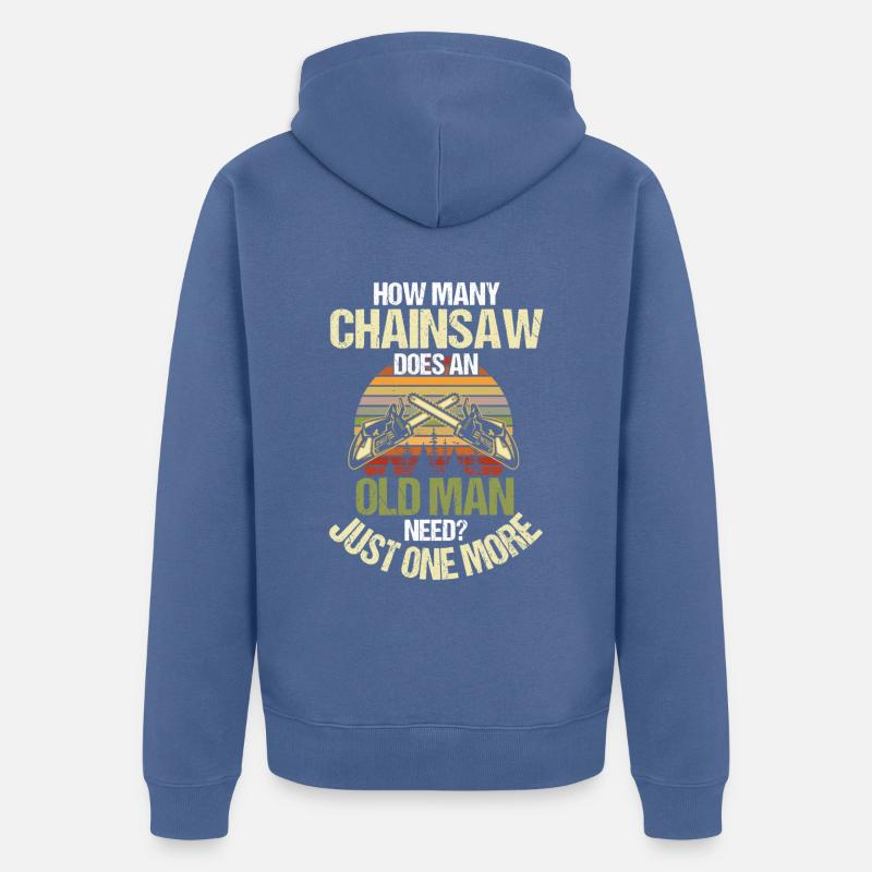 Bûcherons à tronçonneuse Menuisiers - Veste à capuche bio Premium Unisexe - bleu pigeon