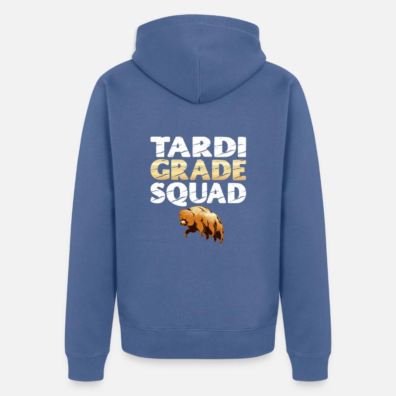 Tardigrade Squad Moss Piglet - Veste à capuche bio Premium Unisexe - bleu pigeon