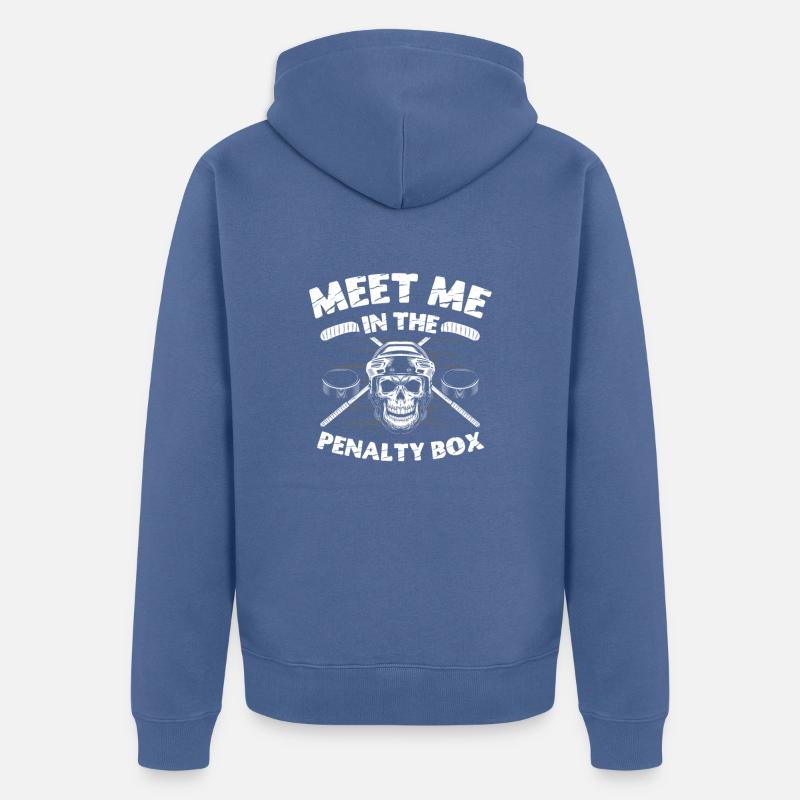 Rencontrez-moi à - Veste à capuche bio Premium Unisexe - bleu pigeon