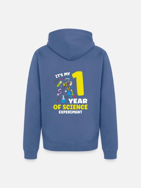 Es Ist Mein 1-jähriger - Unisex Premium Bio Zip Hoodie - Taubenblau