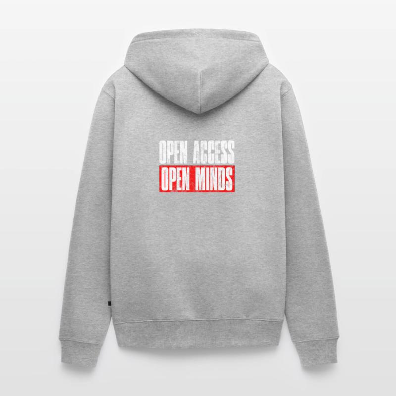 Open Access Open Mind for Hacker and Coder Unisex Premium Bio Zip Hoodie