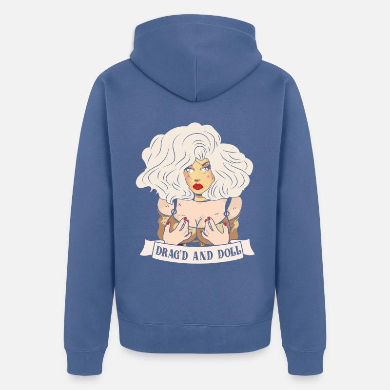 Drag Queen - Veste à capuche bio Premium Unisexe - bleu pigeon