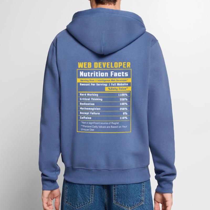 Web Developer Website Development IT Programmer Unisex Premium Organic Zip Hoodie