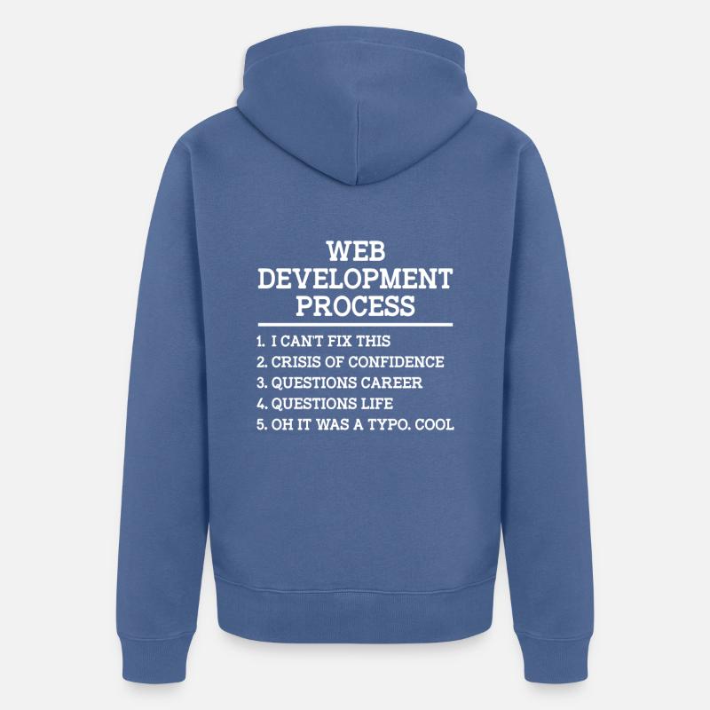 Webentwickler Website-entwicklung It-programmierer - Unisex Premium Bio Zip Hoodie - Taubenblau