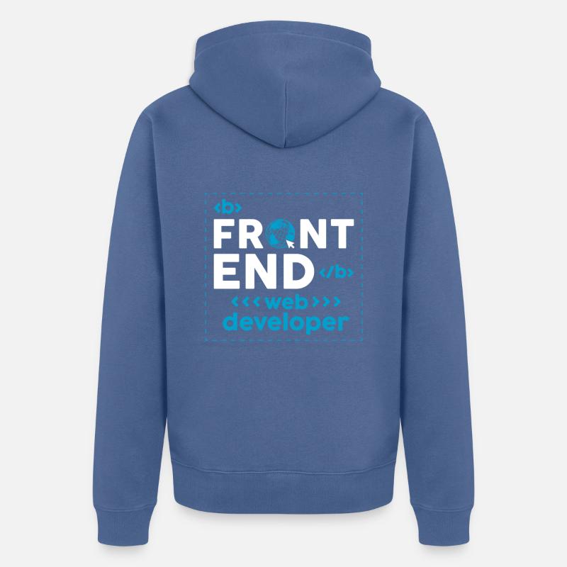 Webentwickler Website-entwicklung It-programmierer - Unisex Premium Bio Zip Hoodie - Taubenblau