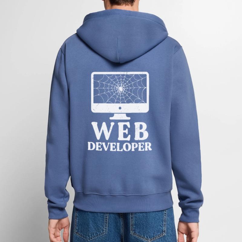 Webentwickler Website-entwicklung It-programmierer Unisex Premium Bio Zip Hoodie