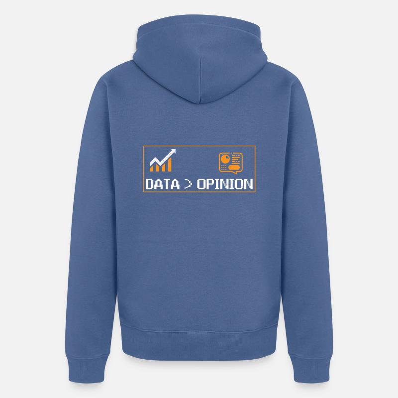 Statistik Datenanalyse Beruf Statistiker - Unisex Premium Bio Zip Hoodie - Taubenblau
