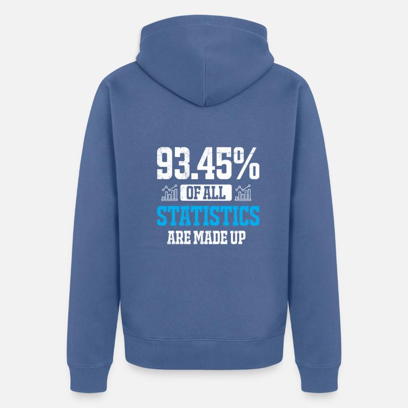 Statistik Datenanalyse Beruf Statistiker - Unisex Premium Bio Zip Hoodie - Taubenblau