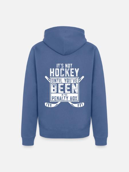 Ice hockey spieler - Unisex Premium Bio Zip Hoodie - Taubenblau