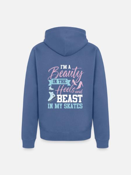 Ice hockey spieler - Unisex Premium Bio Zip Hoodie - Taubenblau