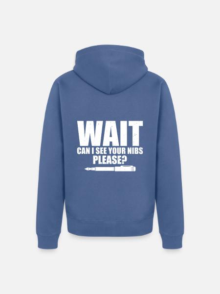 Fountain pen - Unisex Premium Bio Zip Hoodie - Taubenblau
