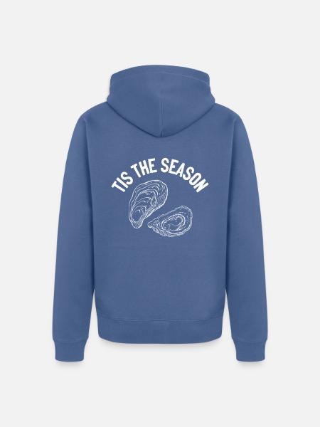 Lustige Austern Austernliebhaber Auster - Unisex Premium Bio Zip Hoodie - Taubenblau