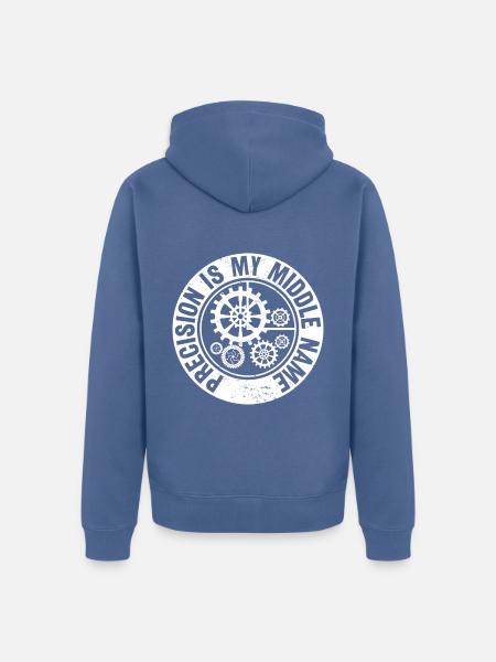 Horologe Uhrmacher - Unisex Premium Bio Zip Hoodie - Taubenblau