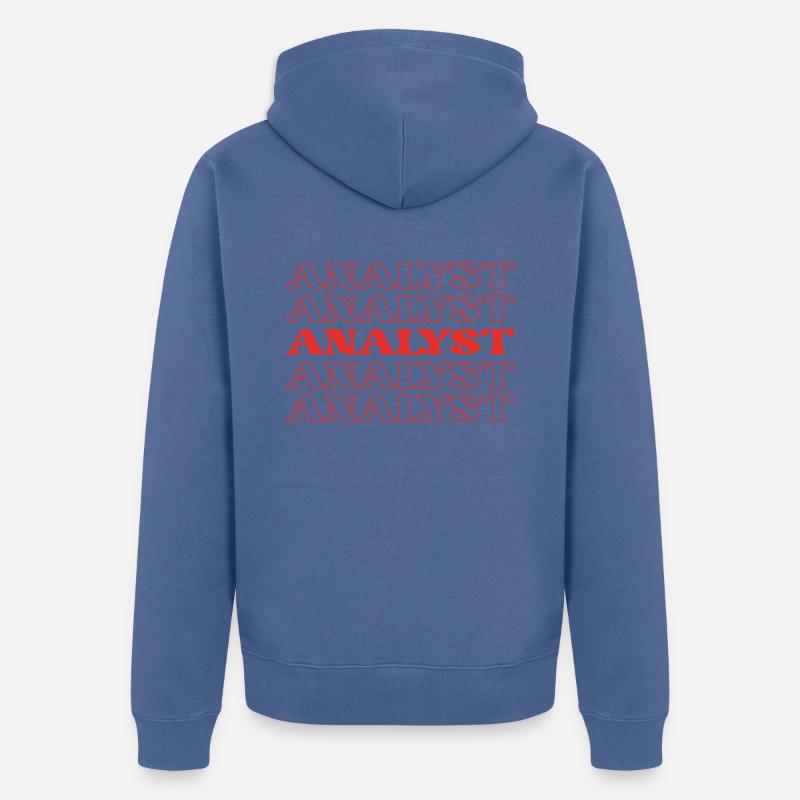 Analyst Buchhalter Data Scientist Tabellenkalkulation - Unisex Premium Bio Zip Hoodie - Taubenblau