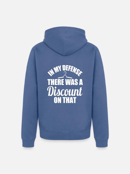 Thrifting Thrifter Thrift - Unisex Premium Bio Zip Hoodie - Taubenblau