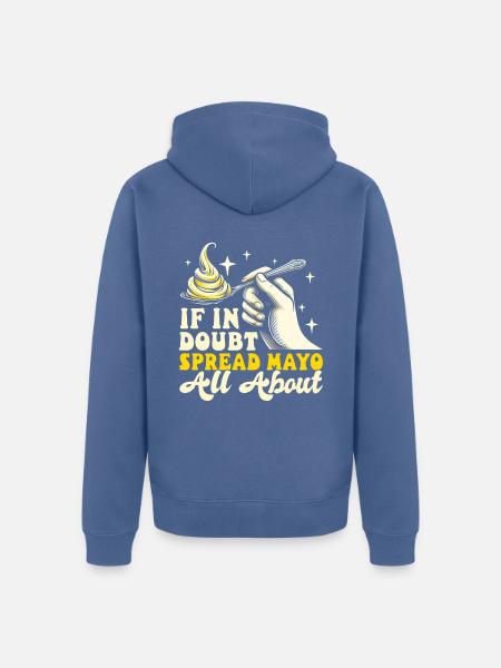 Mayo Lover mayonnaise - Unisex Premium Bio Zip Hoodie - Taubenblau