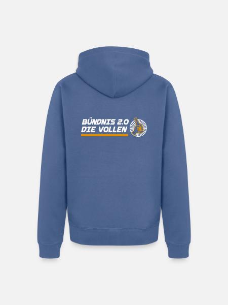 Biertrinker Bier - Unisex Premium Bio Zip Hoodie - Taubenblau