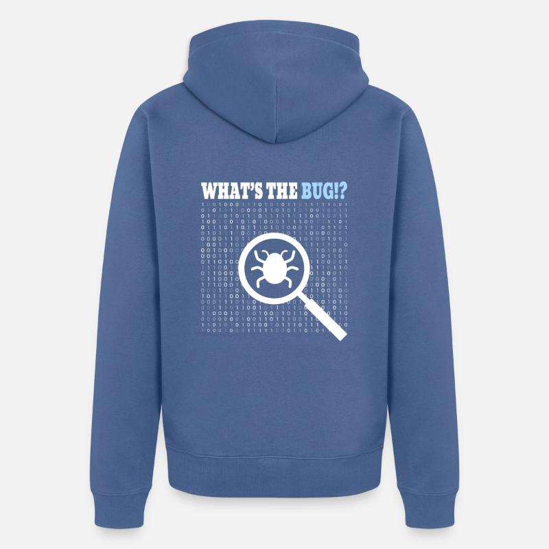 Programmeur de codage Codeur - Veste à capuche bio Premium Unisexe - bleu pigeon