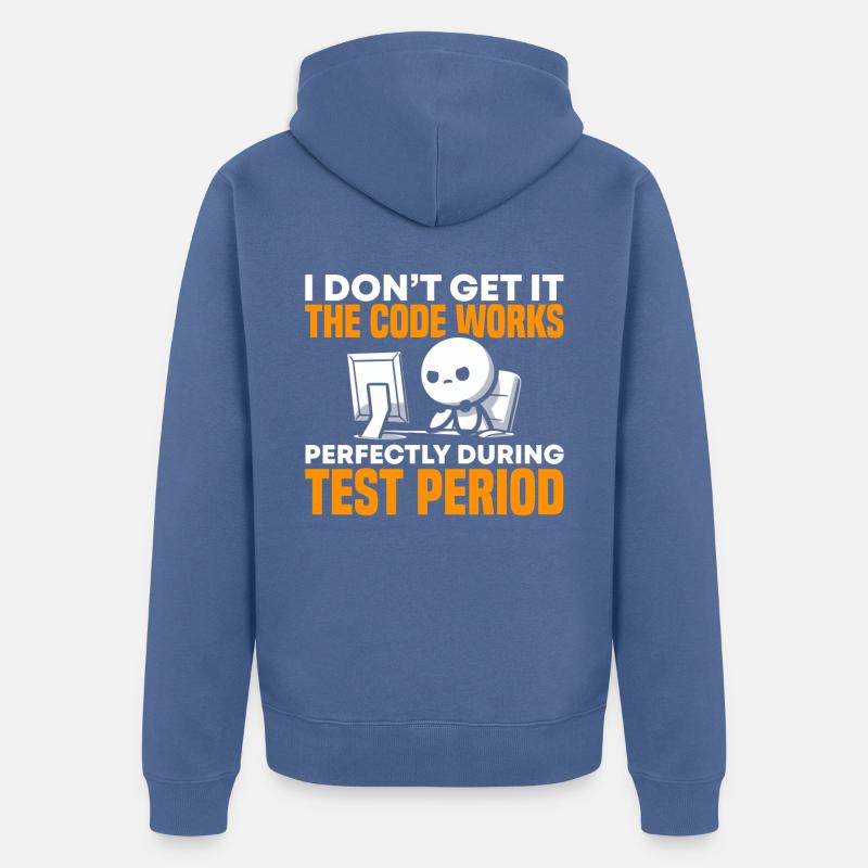 Computer Programmer Computer Programming - Unisex Premium Organic Zip Hoodie - stone blue