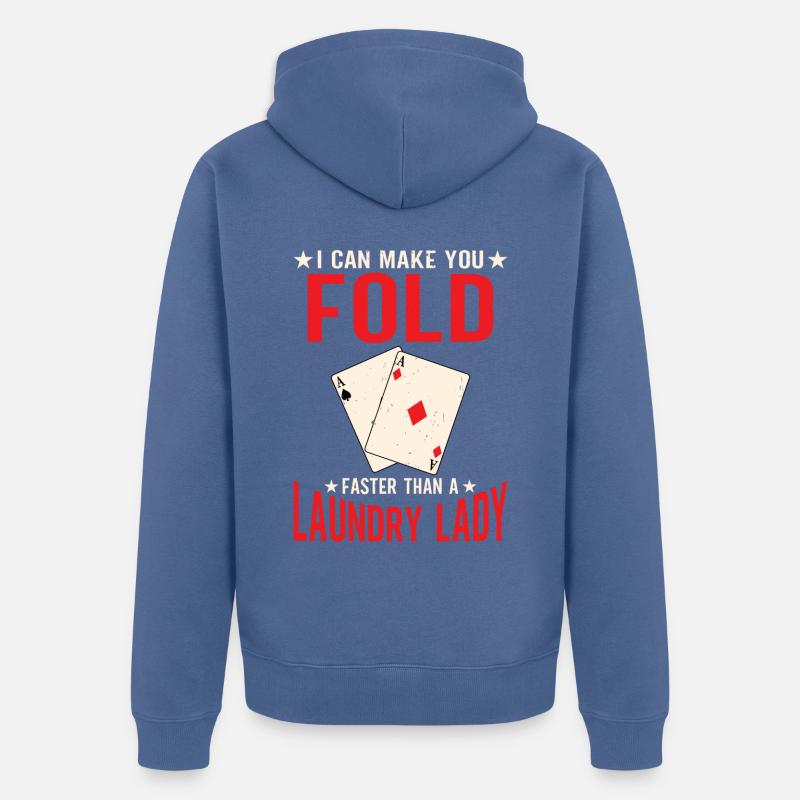 Poker - Veste à capuche bio Premium Unisexe - bleu pigeon