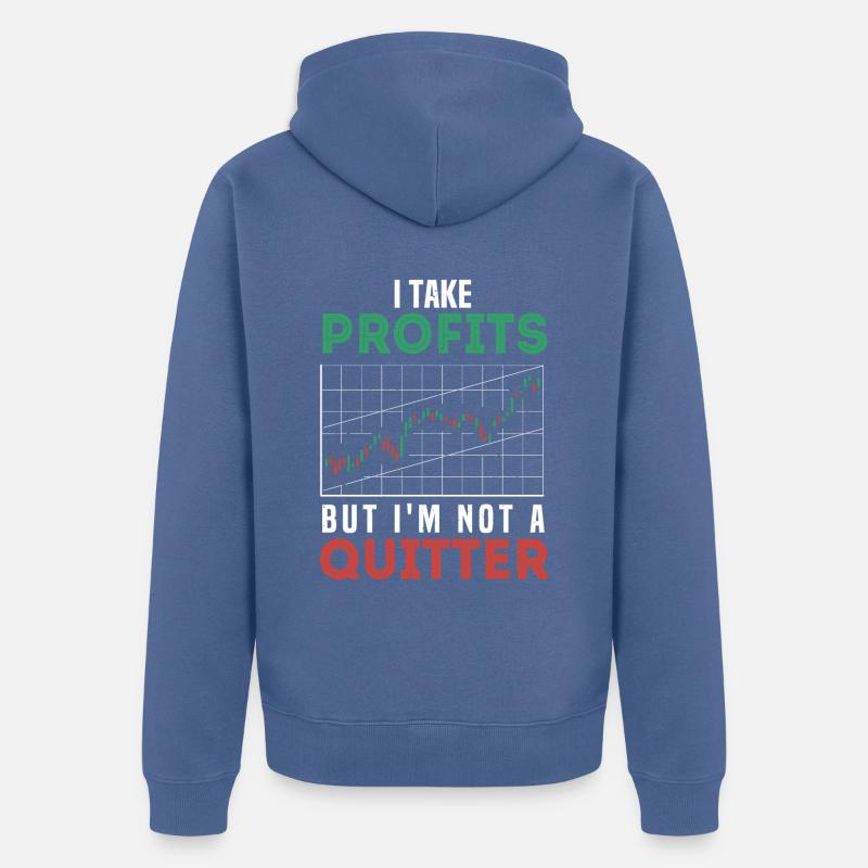 Trader boursier - Veste à capuche bio Premium Unisexe - bleu pigeon