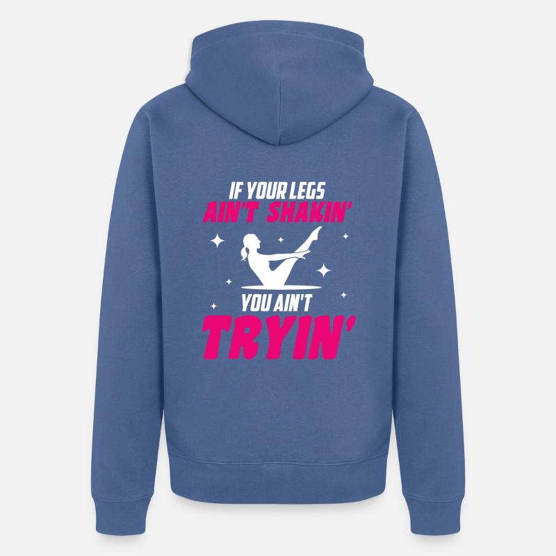 Pilates - Veste à capuche bio Premium Unisexe - bleu pigeon