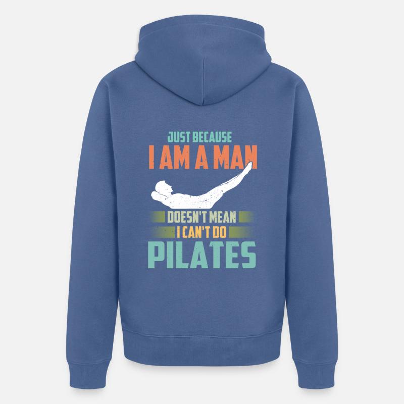 Pilates - Veste à capuche bio Premium Unisexe - bleu pigeon