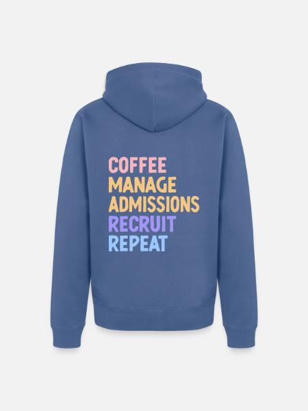 Admission director - Unisex Premium Bio Zip Hoodie - Taubenblau