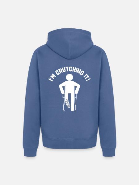 Funny Foot Surgery - Unisex Premium Bio Zip Hoodie - Taubenblau
