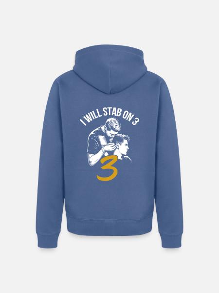 Body piercer - Unisex Premium Bio Zip Hoodie - Taubenblau