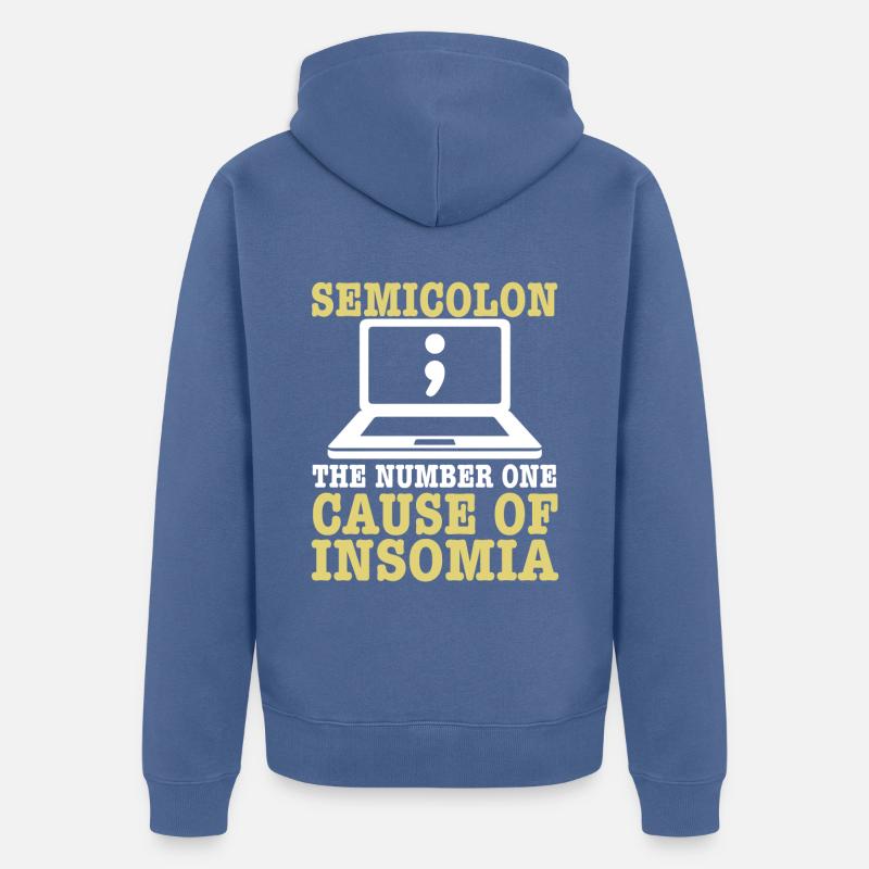 Computer Programmer Computer Programming - Unisex Premium Bio Zip Hoodie - Taubenblau