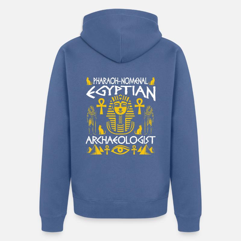 Archéologue égyptien - Veste à capuche bio Premium Unisexe - bleu pigeon