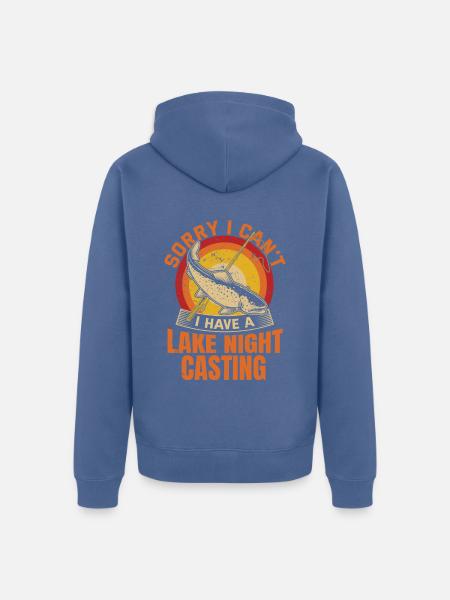 Trout Fishing - Unisex Premium Bio Zip Hoodie - Taubenblau