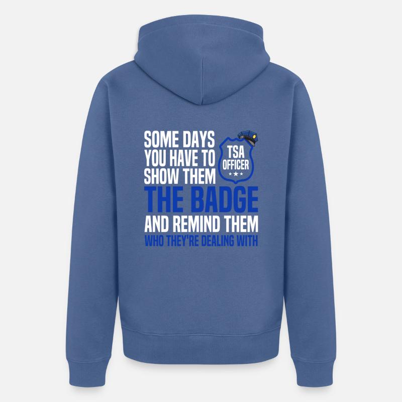 Agent TSA - Veste à capuche bio Premium Unisexe - bleu pigeon