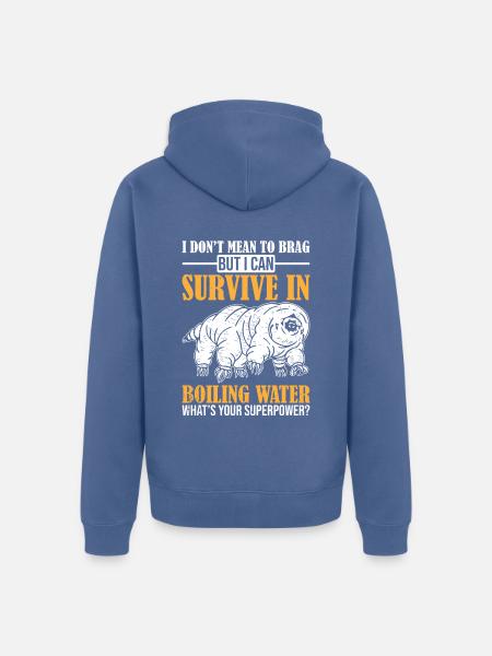 Tardigrade Microbiology waterbear - Unisex Premium Bio Zip Hoodie - Taubenblau