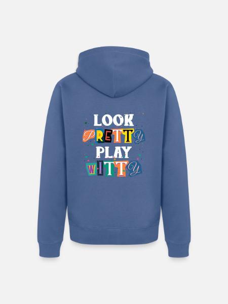 Trivia queen - Unisex Premium Bio Zip Hoodie - Taubenblau