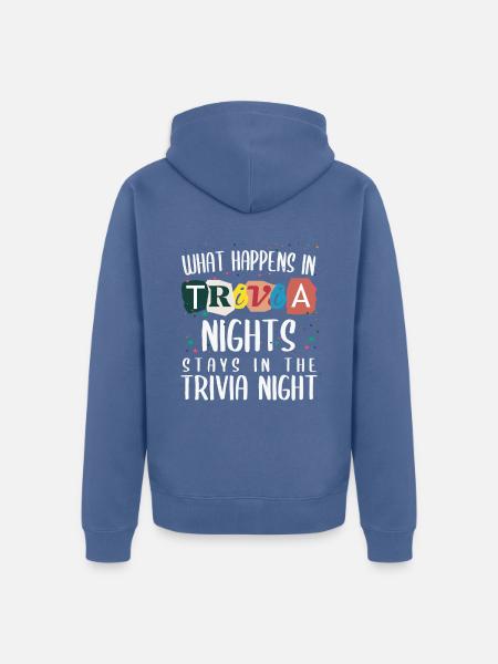 Trivia Night Host - Unisex Premium Bio Zip Hoodie - Taubenblau