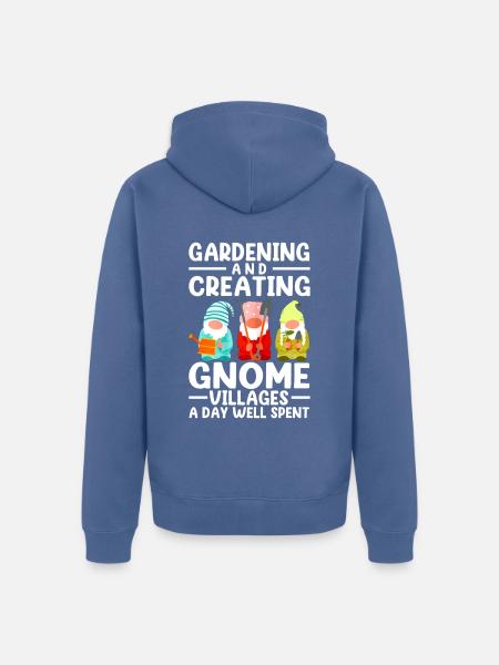Gnomes - Unisex Premium Bio Zip Hoodie - Taubenblau