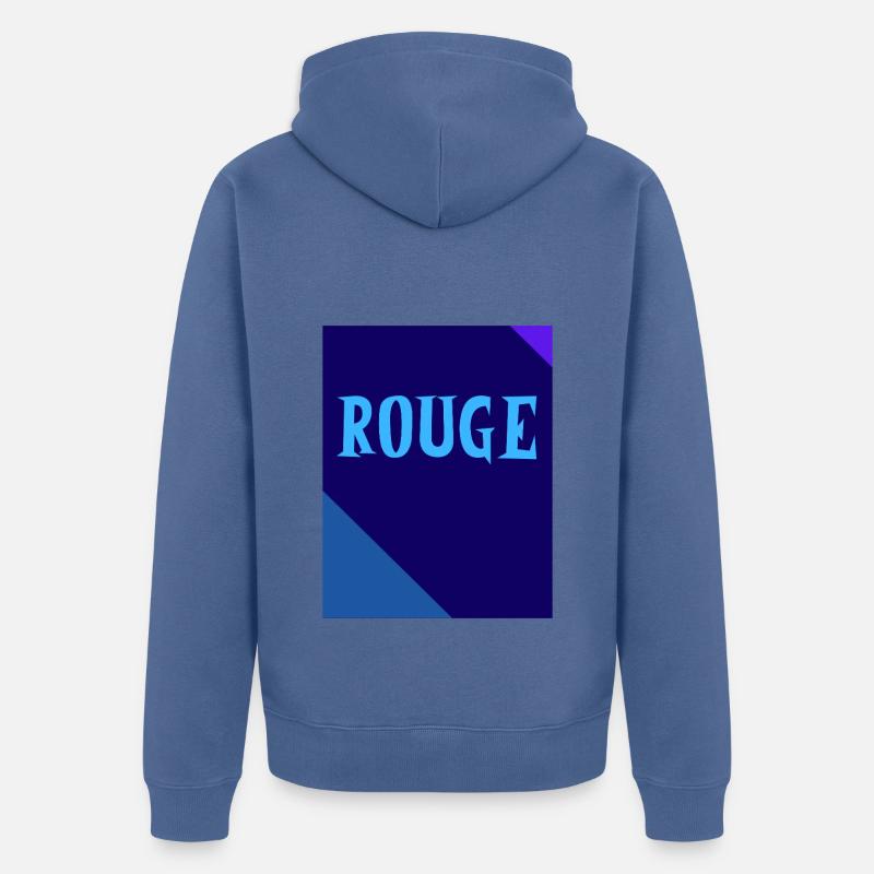 ROUGE Tableau Rectangle Triangles - Veste à capuche bio Premium Unisexe - bleu pigeon