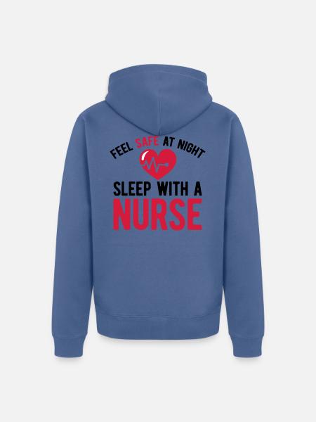 Krankenschwester - Unisex Premium Bio Zip Hoodie - Taubenblau