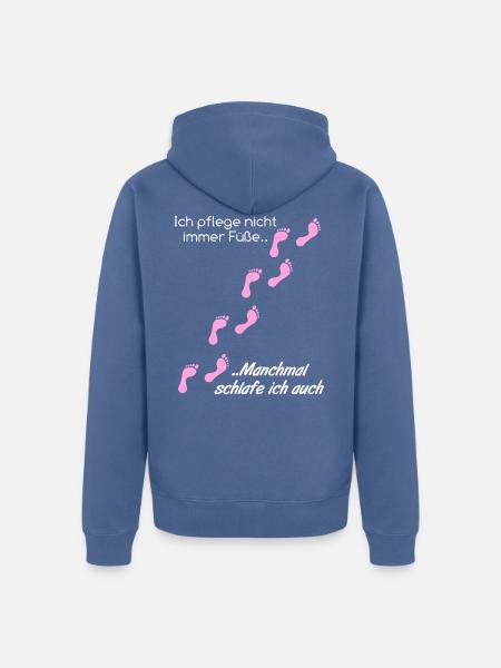 Fußpflege Pediküre Podologe Nagelstudio Geschenk - Unisex Premium Bio Zip Hoodie - Taubenblau
